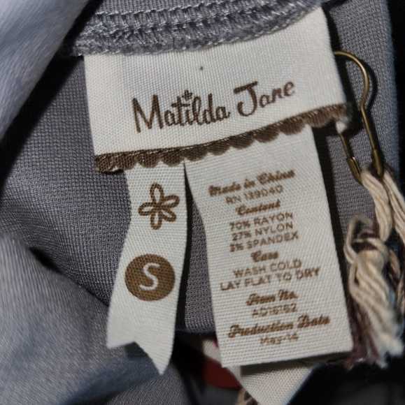 NWT Women's Matilda Jane Secret Fields Gray Beeches Small Dress Jumper Lagenlook - Picture 7 of 7